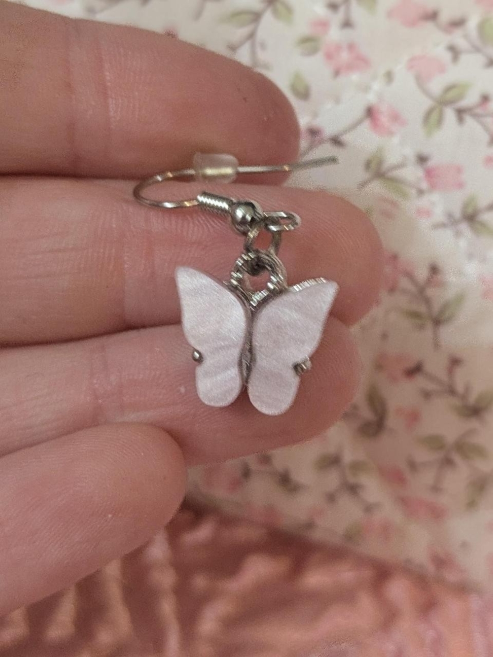 White Butterfly Dangle Earrings - Women Jewelry
